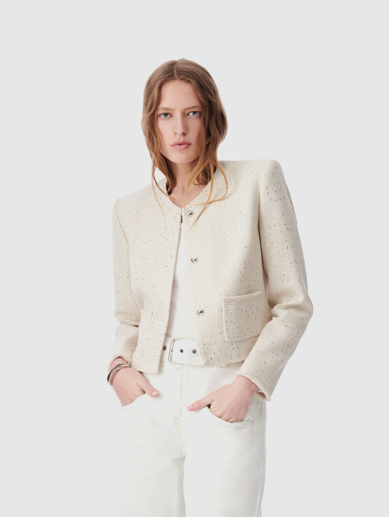 Qaranne Cropped Tweed Jacket