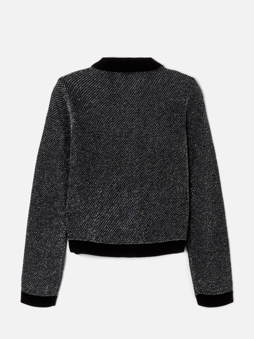 Lurex Polo Cardigan