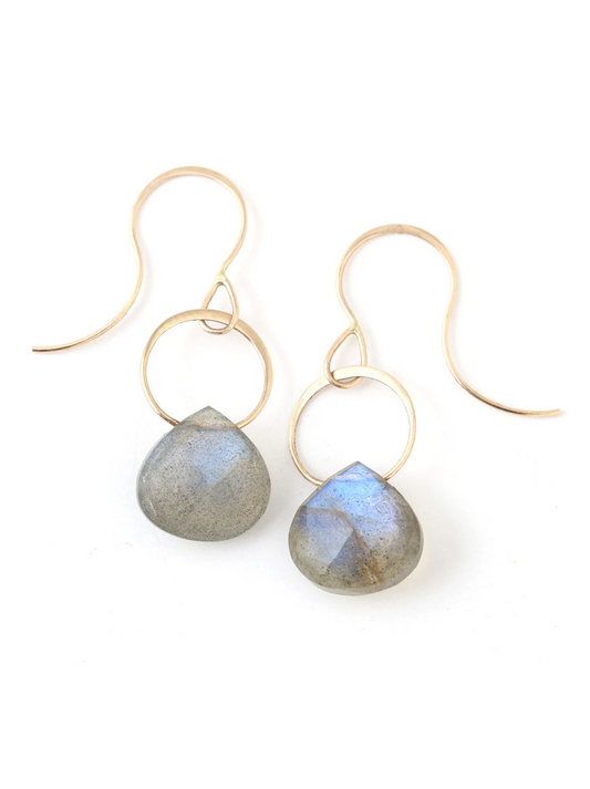 Labradorite Single Drop Earring