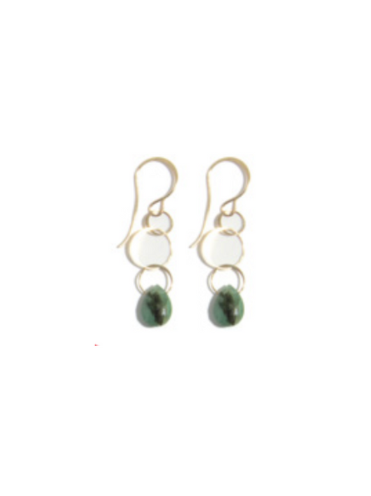 Emerald Single Drop Earrings