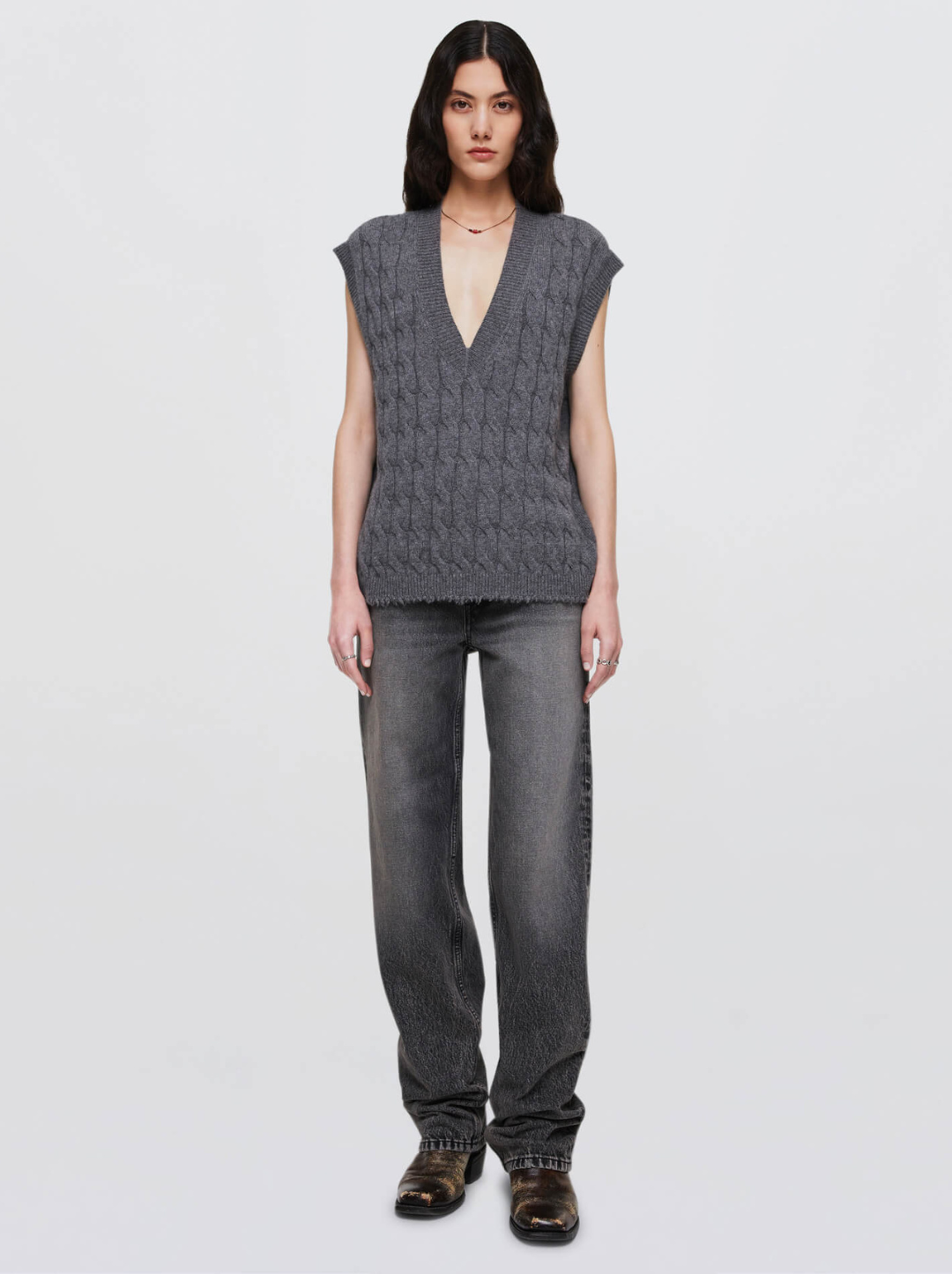 Cashmere Cable Vest