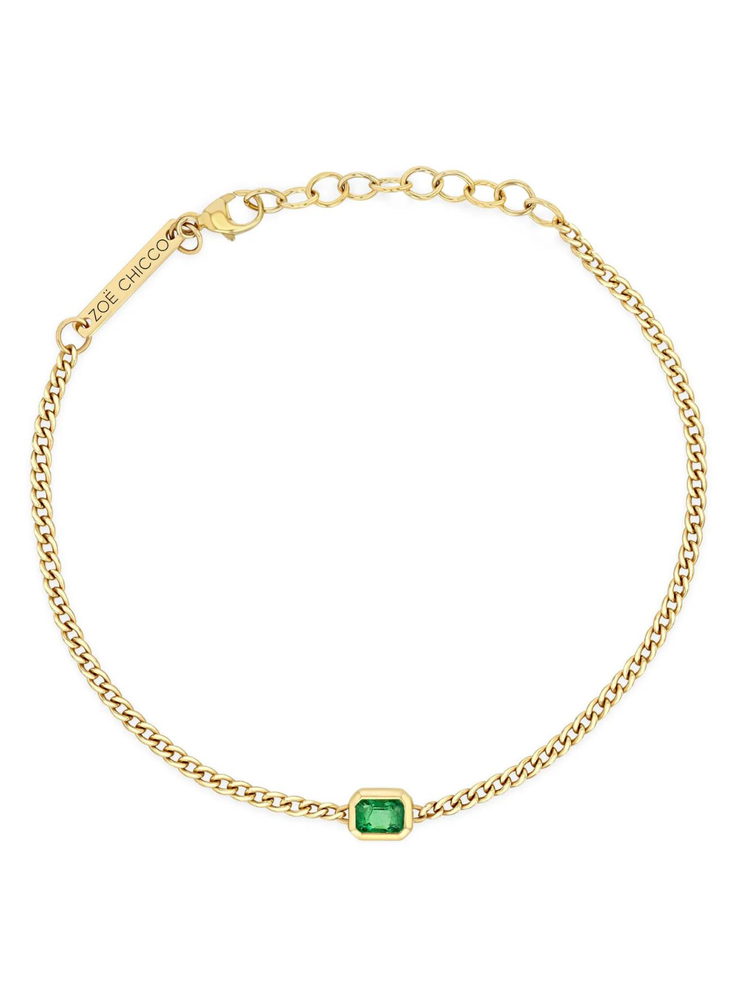 14k Emerald XS Curb Chain Bracelet