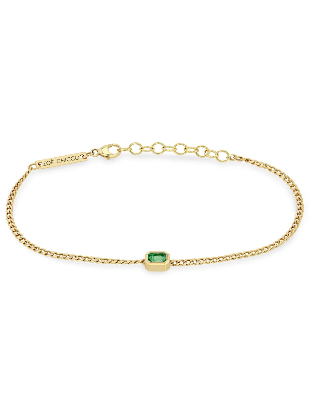 14k Emerald XS Curb Chain Bracelet