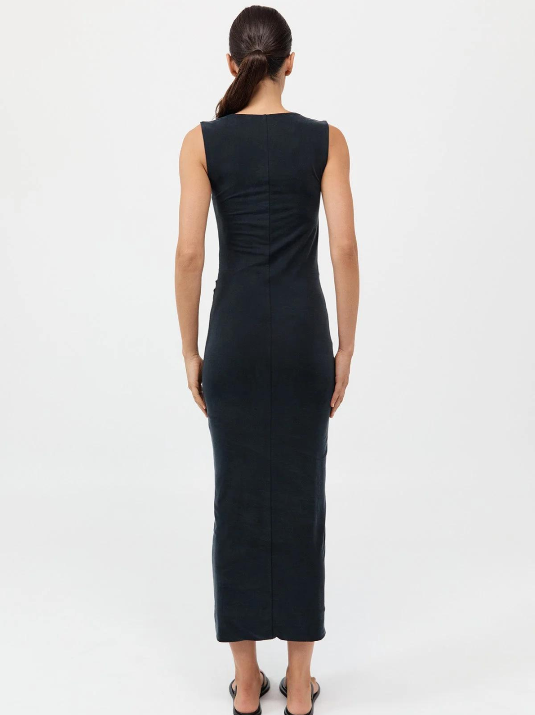 Cupro Jersey Drape Dress