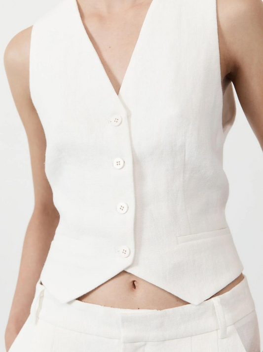 Tailored Linen Vest