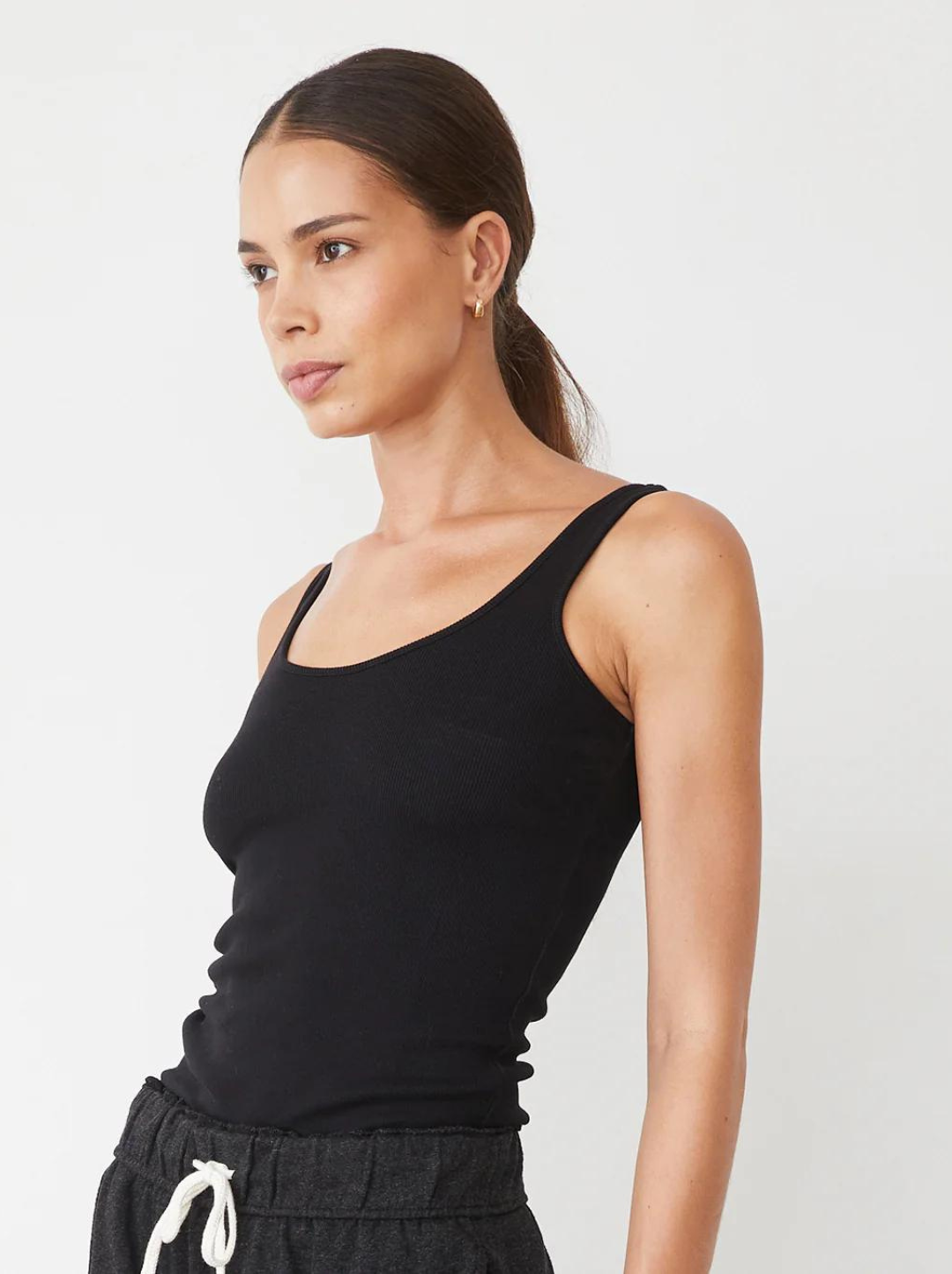 Supima Rib Scoop Neck Tank