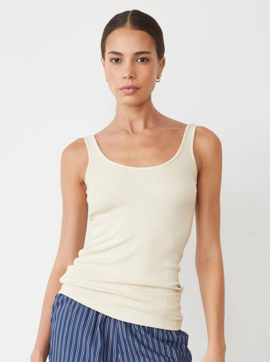 Supima Rib Scoop Neck Tank