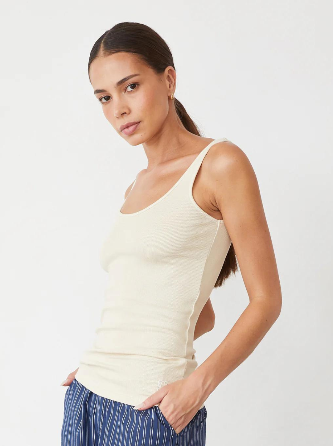 Supima Rib Scoop Neck Tank