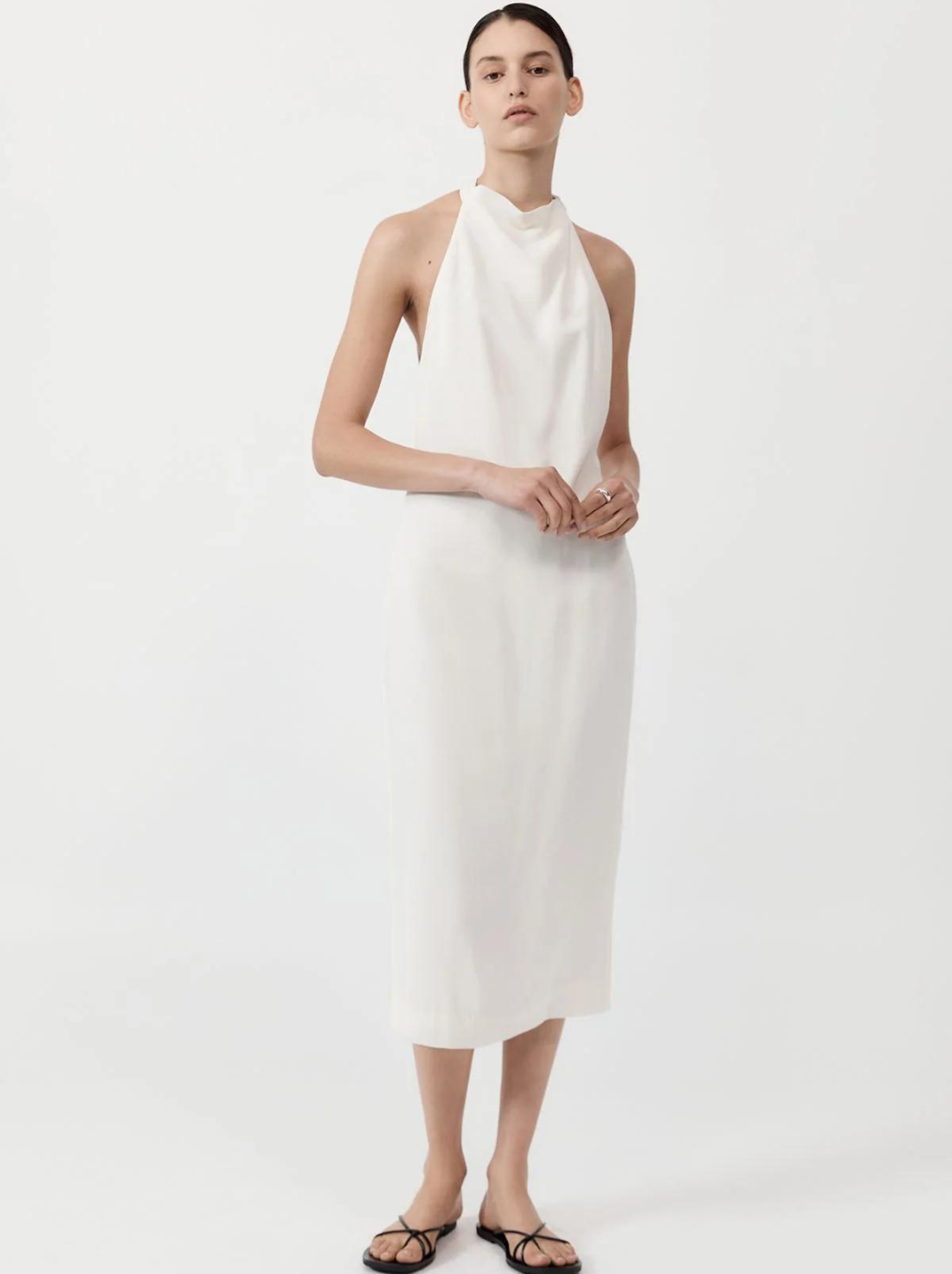 Asymm Belt Back Dress