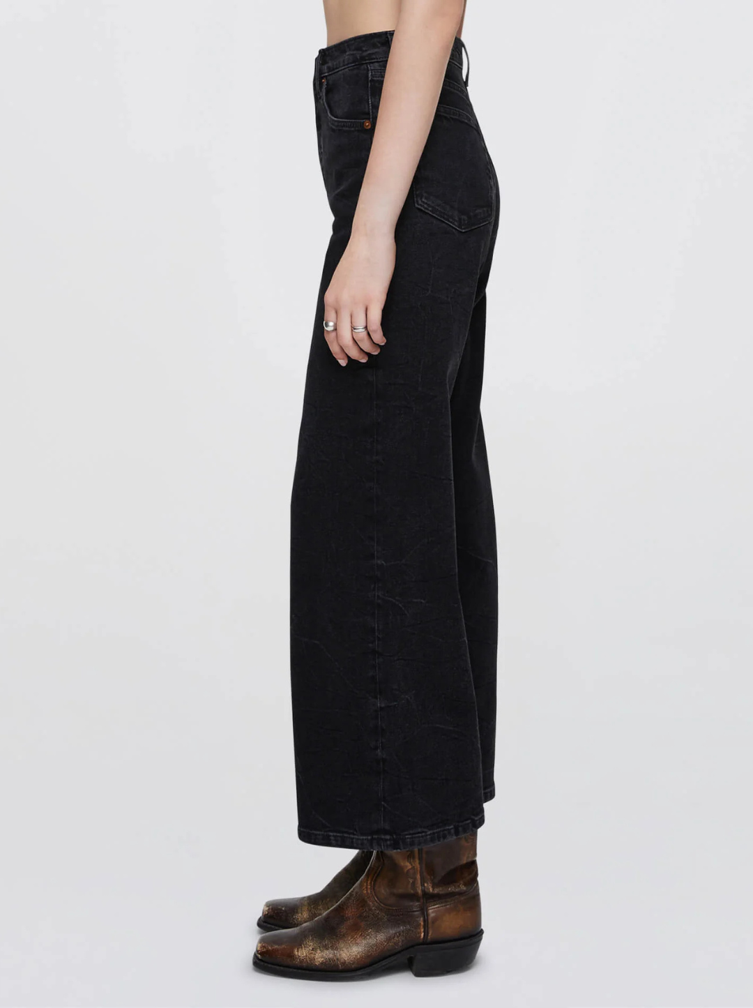 High Rise Wide Leg Crop